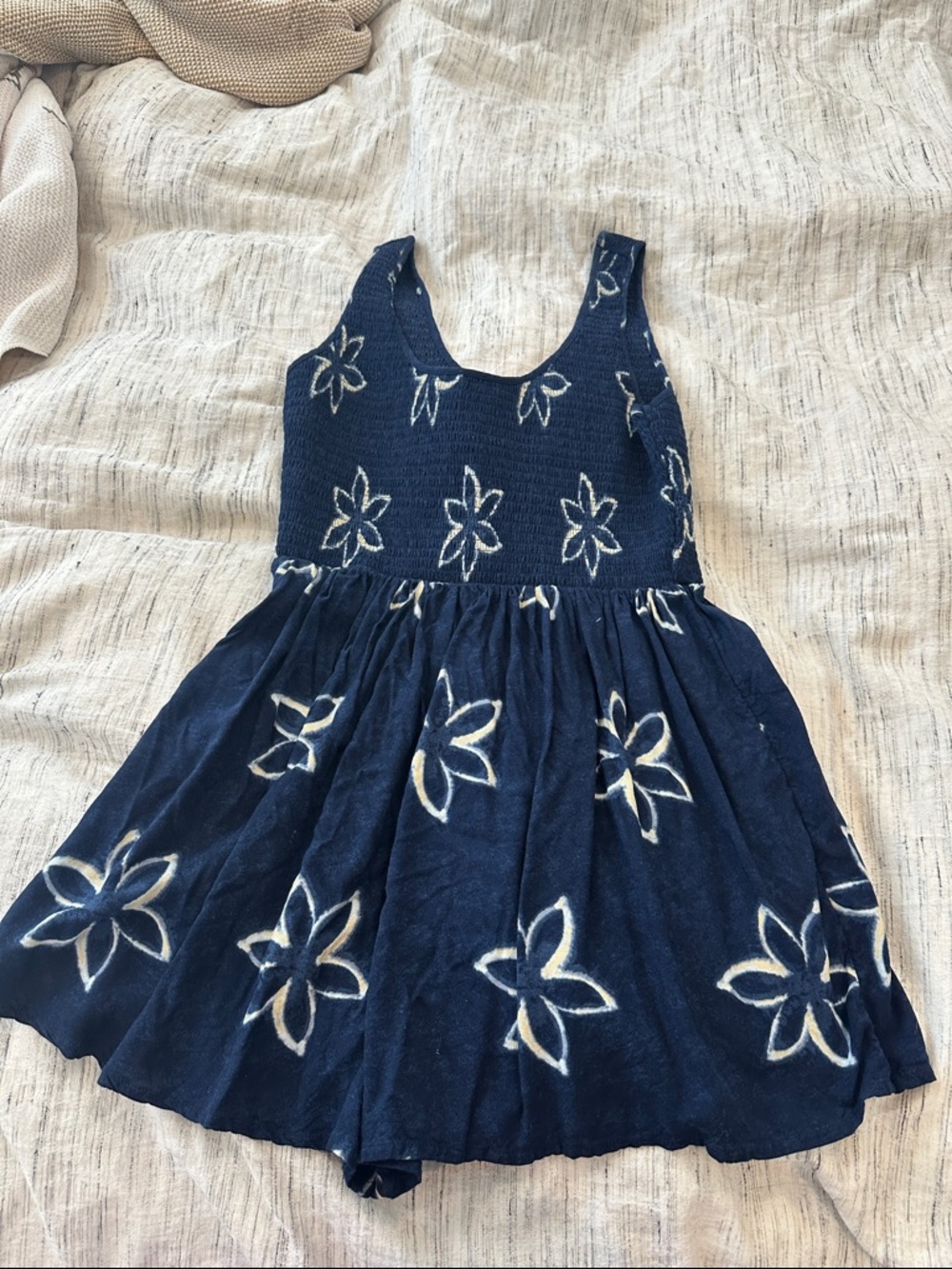 American Eagle Outfitters Navy Blue Floral romper